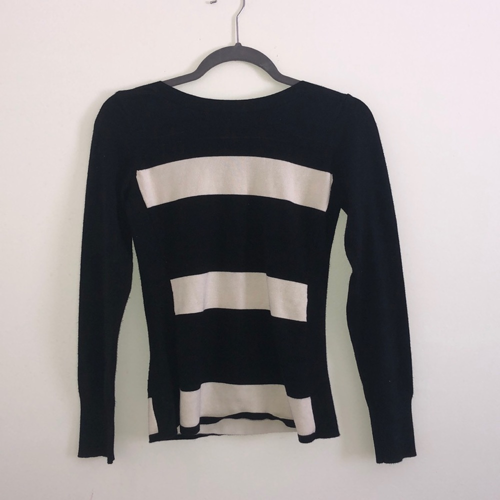 Black and white striped sweater